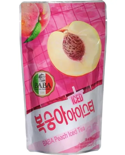 BABA Peach Ice Tea pouch 190ml (Case of 50)