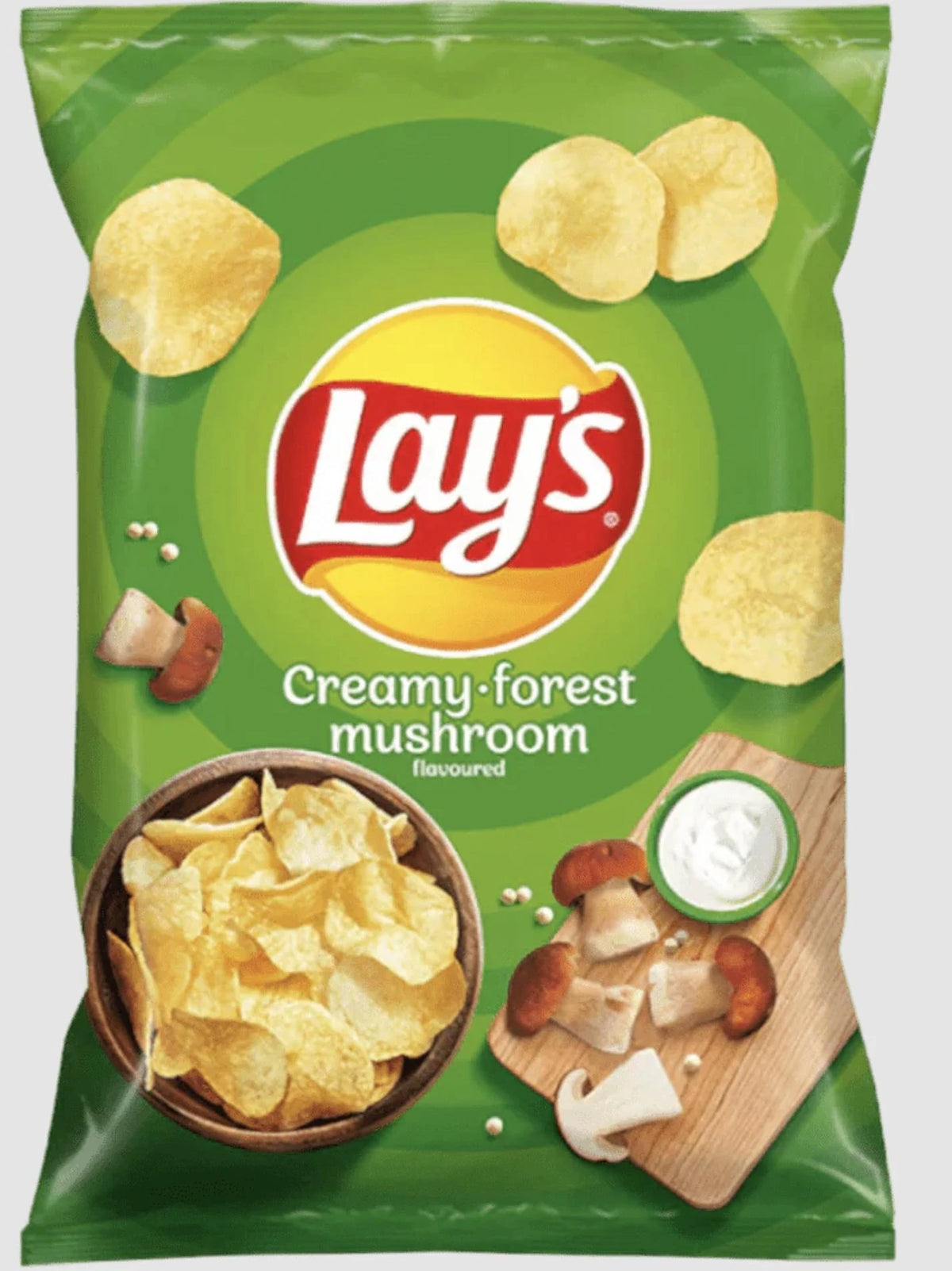 Lay's Creamy Forest Mushroom crisp bag
