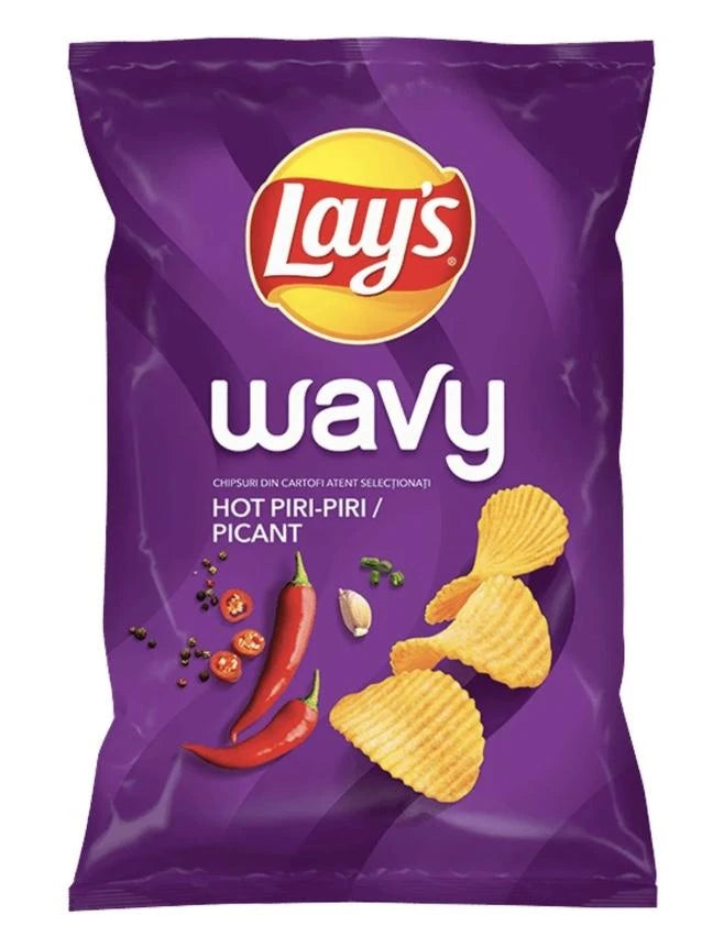 Lay's Wavy Hot Piri Piri crisp bag