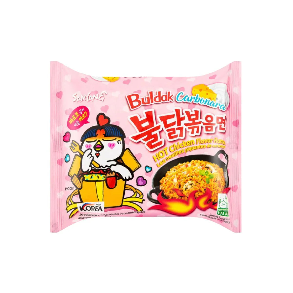 Samyang Buldak Carbonara Multi 130g (Case of 8 × 5 Packs)
