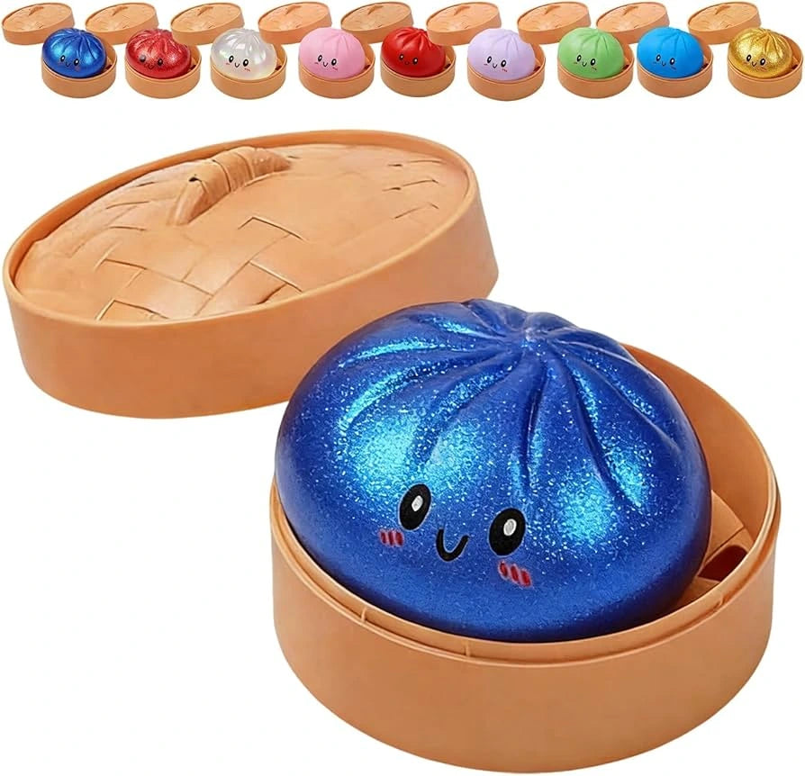 Small glitter dumpling squishy toy